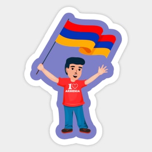 I Love Armenia Sticker